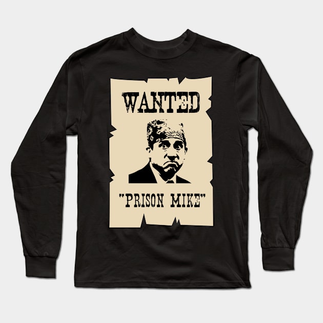 Prison Mike Wanted Poster Long Sleeve T-Shirt by fullgrownham